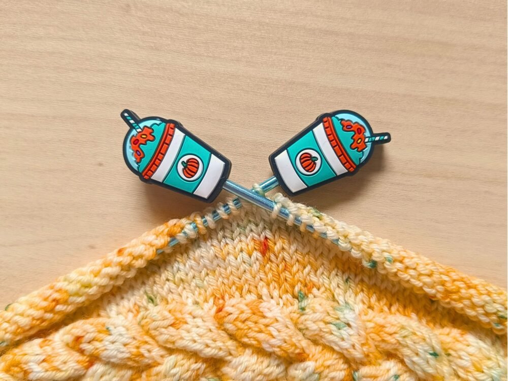 Pumpkin Spice Stitch Stoppers on Knitting Pumpkin Spice Latte Stitch Stoppers