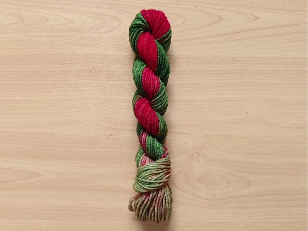 Strawberry Matcha DK Weight Mini Skein Strawberry Matcha Mini Skein