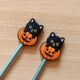 Halloween Stitch Stoppers Zoom Pumpkin and Black Cat Stitch Stoppers