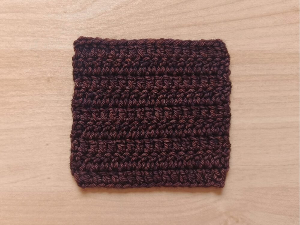 Mocha DK Crochet Swatch Mocha